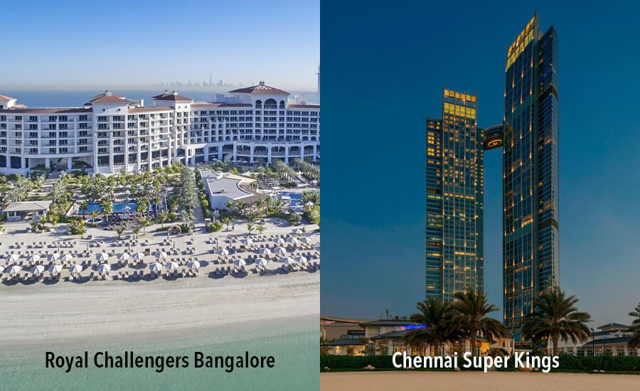IPl players staying at which hotels in UAE